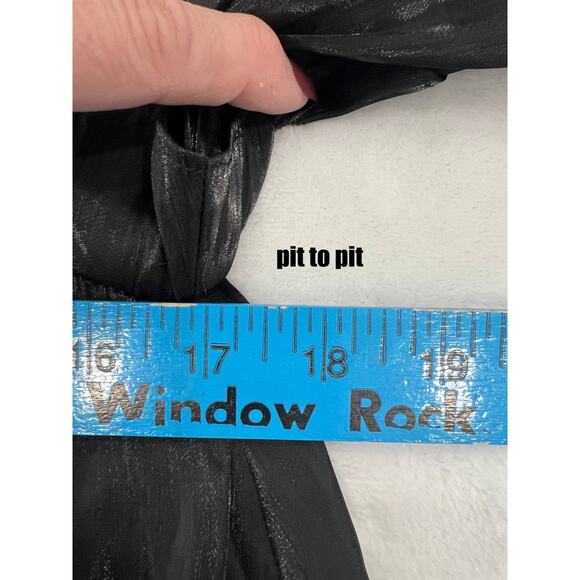 Y2K NWT Whimsygoth Goth Dark Fairy Witch Witchcore Flutter Sleeve Ruffle Top M - Picture 7 of 7